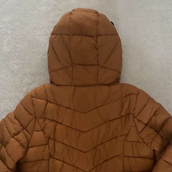 Madden Girl Women's Hooded Puffer Jacket in Khaki, Medium - Picture 11 of 15